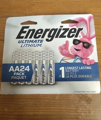Energizer Ultimate Lithium AA Batteries - 24 Pack EXP 2040+