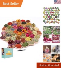 All-Natural Dried Flowers Set - 50 Bags for Soap, Bath, and Jewelry Making