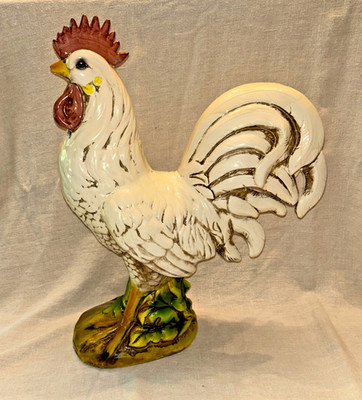 Vintage Decorative Ceramic Rooster Farmhouse   20'' Tall-Excellent Condition