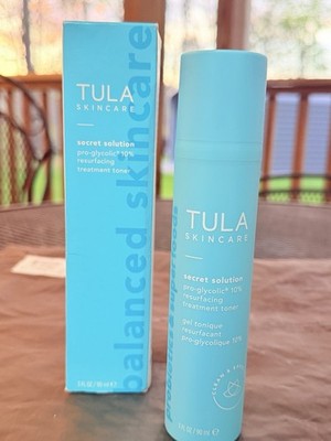 Tula Skincare SECRET SOLUTION Resurfacing Treatment TONER 3 oz / 90 mL New/Boxed