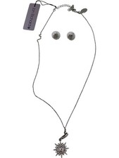 Image of Jon Richard Necklace And Earrings Set Crystal Silver Tone 1 HZV001