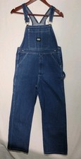 Youth Key Denim Jeans Carpenters Bib Overalls Youth Size 16 Youth Large. 
