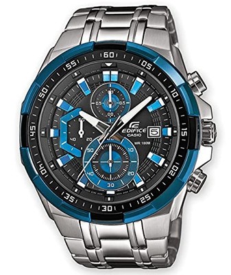 CASIO EDIFICE Quartz men's watch EFR-539D-1A2V black/blue Stainless Steel NEW