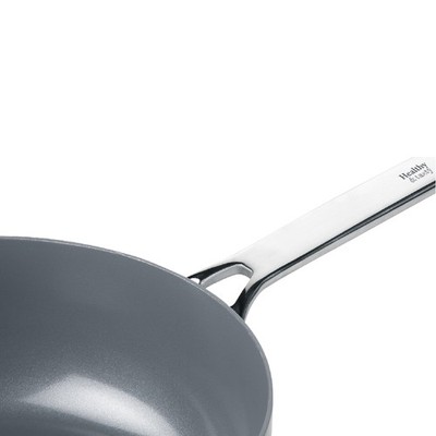 De Luxe 5 Schicht runde EDELSTAHL PFANNE 26cm für alle Herd Arten Schmorpfanne
