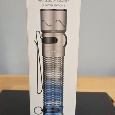 Olight Warrior Mini 2 Flashlight Blue LED 1750 Lumens Rechargeable Magnetic