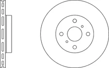 Vented Brake Discs and Pads Front Proformer PBD8500+PBP7365 fits TOYOTA YARIS
