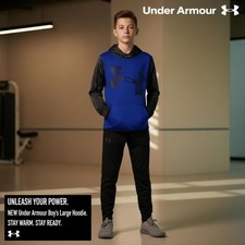 Under Armour Boys' Large Blue and Black Hoodie