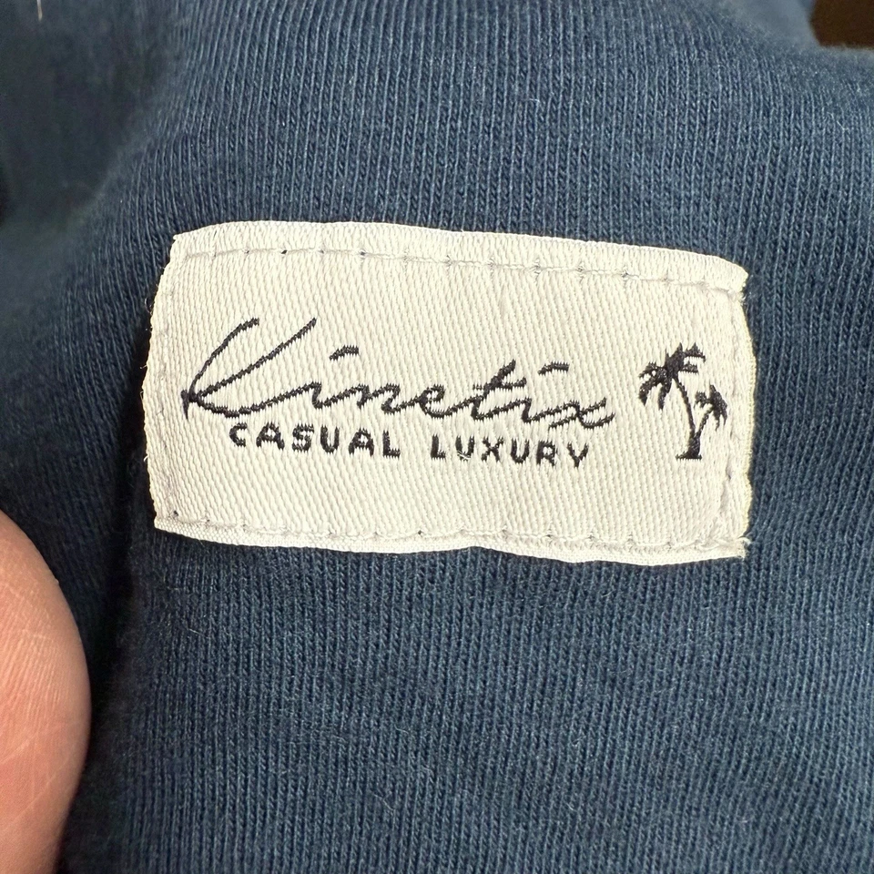 Camisa informal de lujo Kinetix para hombre manga larga azul L Foto 2 de 4