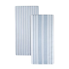 2 Piece Culinary Kitchen Towel Soft Absorbent Fast-Drying Blue Linen