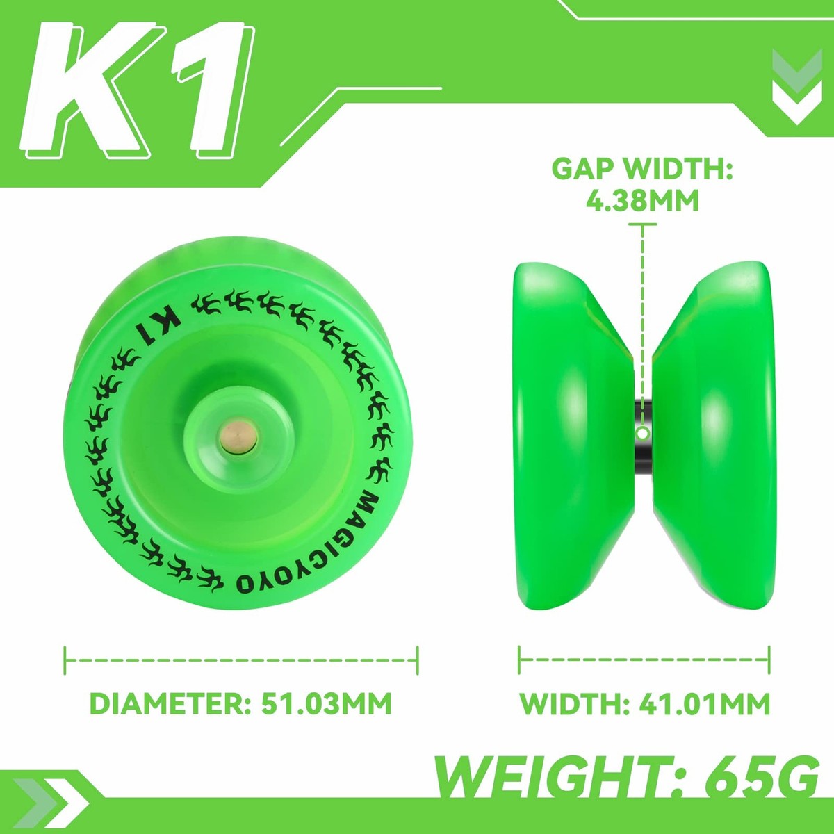 MAGICYOYO Responsive YoYo K1 Plus Glow in The Dark Green Yoyo | eBay