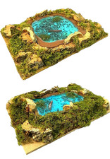 Lago con Effetto Acqua e Pesci - Modello a scelta - Scenografia per Presepe