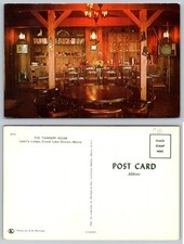 Postal de colección Leen's Lodge Tannery Room Grand Lake Stream Maine