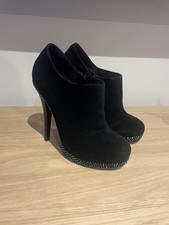 Stivaletti Moda in Pelle Zenda in vera pelle scamosciata e blu diamantato NUOVI UK 3 EU 36