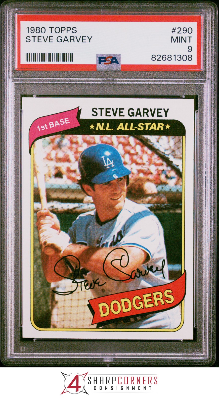 1980 TOPPS #290 STEVE GARVEY DODGERS PSA 9