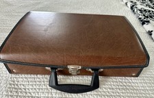 Padded Brown Vinyl Audio Cassette Case Holds 30 Tapes In Boxes, Vintage