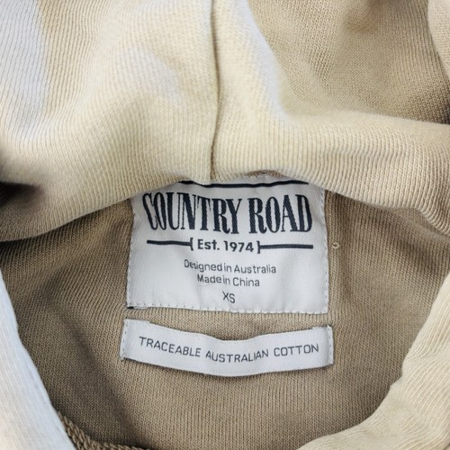 Country Road Heritage Womens Hoodie Jumper Brown Tan Logo Embroidered Size XS - Picture 8 of 8