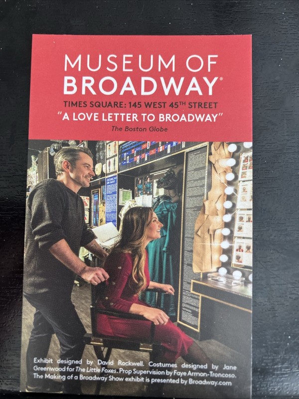 Museum Of Broadway Mini Card Rare Last One Waste Of Time See A Show Instead