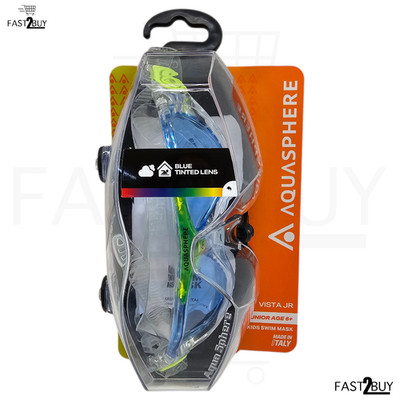 AquaSphere Vista JR Kinder Schwimmmaske Blau getönt Age 6+