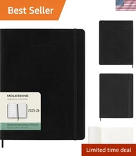 2025-2026 XL Weekly Planner in Soft Black Cover – 208 Pages of Potential