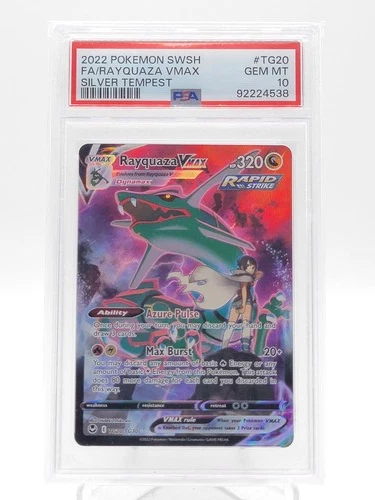 RAYQUAZA VMAX 2022 POKEMON SILVER TEMPEST TRAINER GALLERY #TG20 FA PSA 10 Q0895