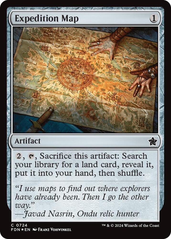 1x Foil Expedition Map - Foundations NM - MTG