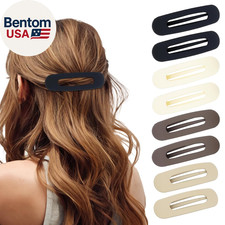 8Pcs Large Flat Hair Clips for Women Big Rectangle Alligator Hair Clips Flat Cla