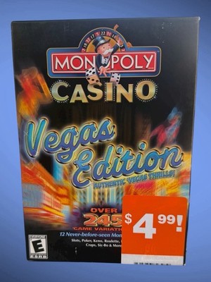 Monopoly Casino: Vegas Edition (PC, 2001) Deluxe Box Set New Sealed