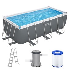 Bestway 56456 Frame Pool Steel 412x201x122 cm mit Filterpumpe Leiter …