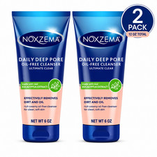 Noxzema Ultimate Clear Daily Deep Pore Oil-Free Facial Cleanser 6 oz 2 Pack
