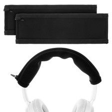 Xindojuz 2 PCS Headphone Headband Cover, Silicone Soft Headphones Black
