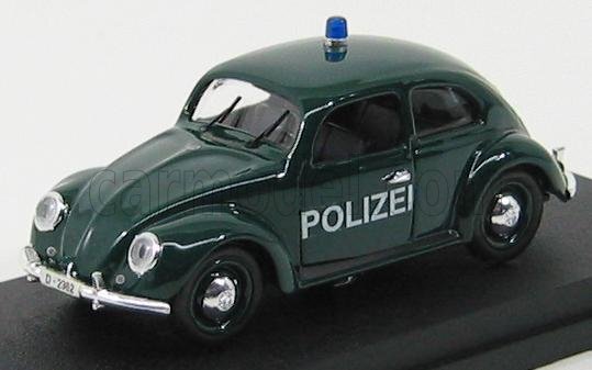 Rio 1/43 Volkswagen Beetle Polizei Police 1953 GrÜN Statisches Modell Diecast-image