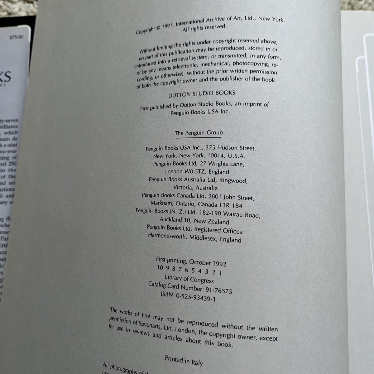 ERTE: THE LAST WORKS: GRAPHICS / SCULPTURE By Eric Estorick