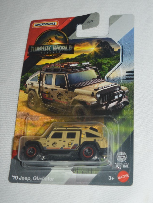 MATCHBOX 2025 JURASSIC WORLD REBIRTH - ' 19 JEEP GLADIATOR TAN | eBay