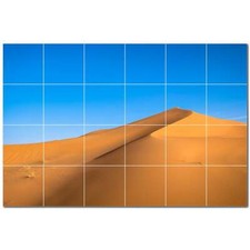 Desert Ceramic Tile Wall Mural PT500483. 72" W x 48" H 24 12x12 tiles