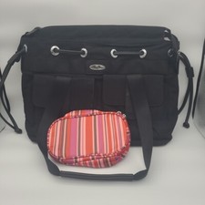 Samsonite Black Canvas Tote Purse Padded Lapt...