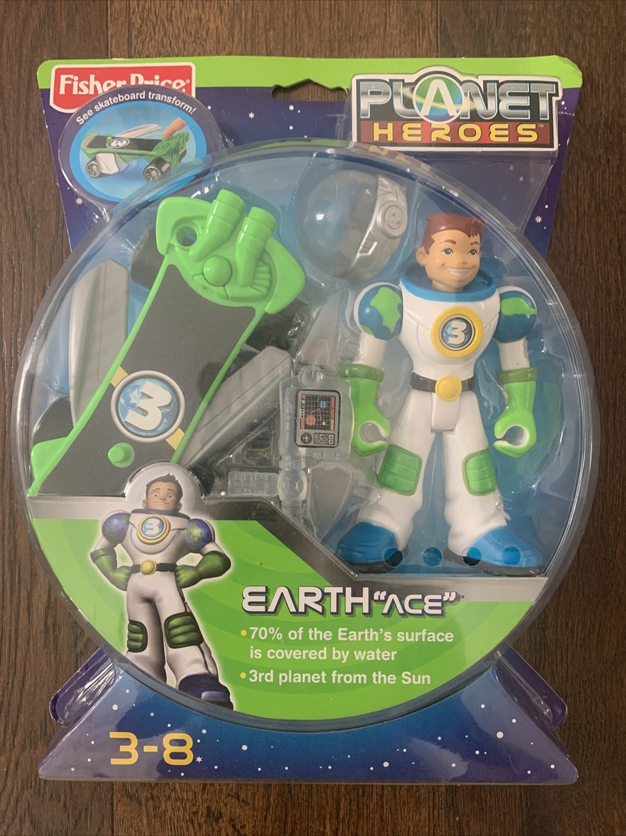 アースサイエンス Fisher Price Planet Heroes Earth Ace Skateboard Solar System Toy