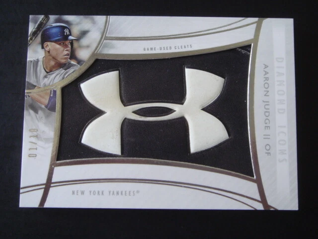 2017 Topps Diamond Icons Aaron Judge RC Under Armour Logo Cleats #01/10 YANKEES - Picture 1 of 3