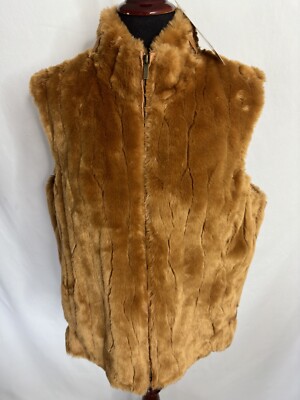 Terry Lewis Faux Fur Large Vest Luxuries New Lined Soft