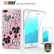 Apple IPHONE 7 PLUS PUPPY LOVE Cell Phone Case Slim 360 Tri Max Flexible Clear 