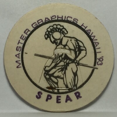 Vintage Pog * Master Graphics Hawaii * Spear * Bin17
