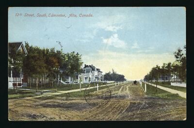 12th Street South Edmonton Alberta Canada - View looking down an u- Old Photo