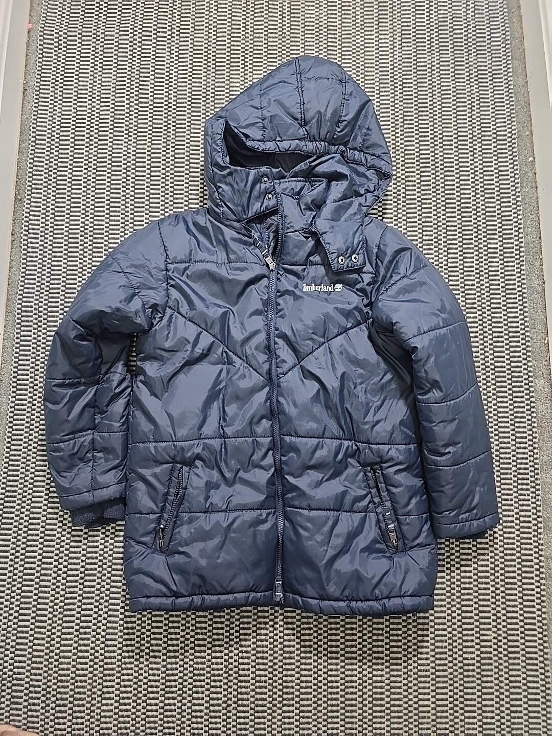 Timberland women puffer hoodie full zip jacket Size Large (16-18