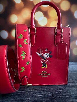 NWT Coach CN022 Disney X Coach North South Mini Tote w Minnie