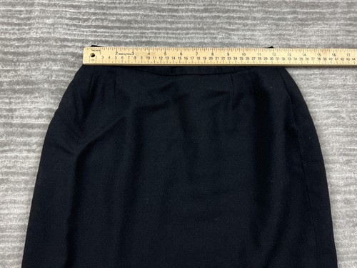 Vintage Liz Claiborne Collections Skirt Womens 10 Black Wool Lined Casual - Foto 4 di 10