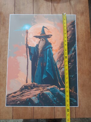 Wizard Poster 90s Video Game Style Pixel Art 18x24in | eBay