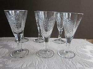 Victorian 1800's Crystal Cut Glass Set 