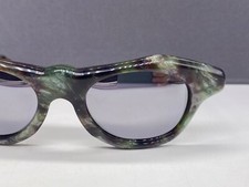 IDC Sonnenbrille Damen Rund Oval Cat Eye Marmor Massiv 80er Vintage Frankreich