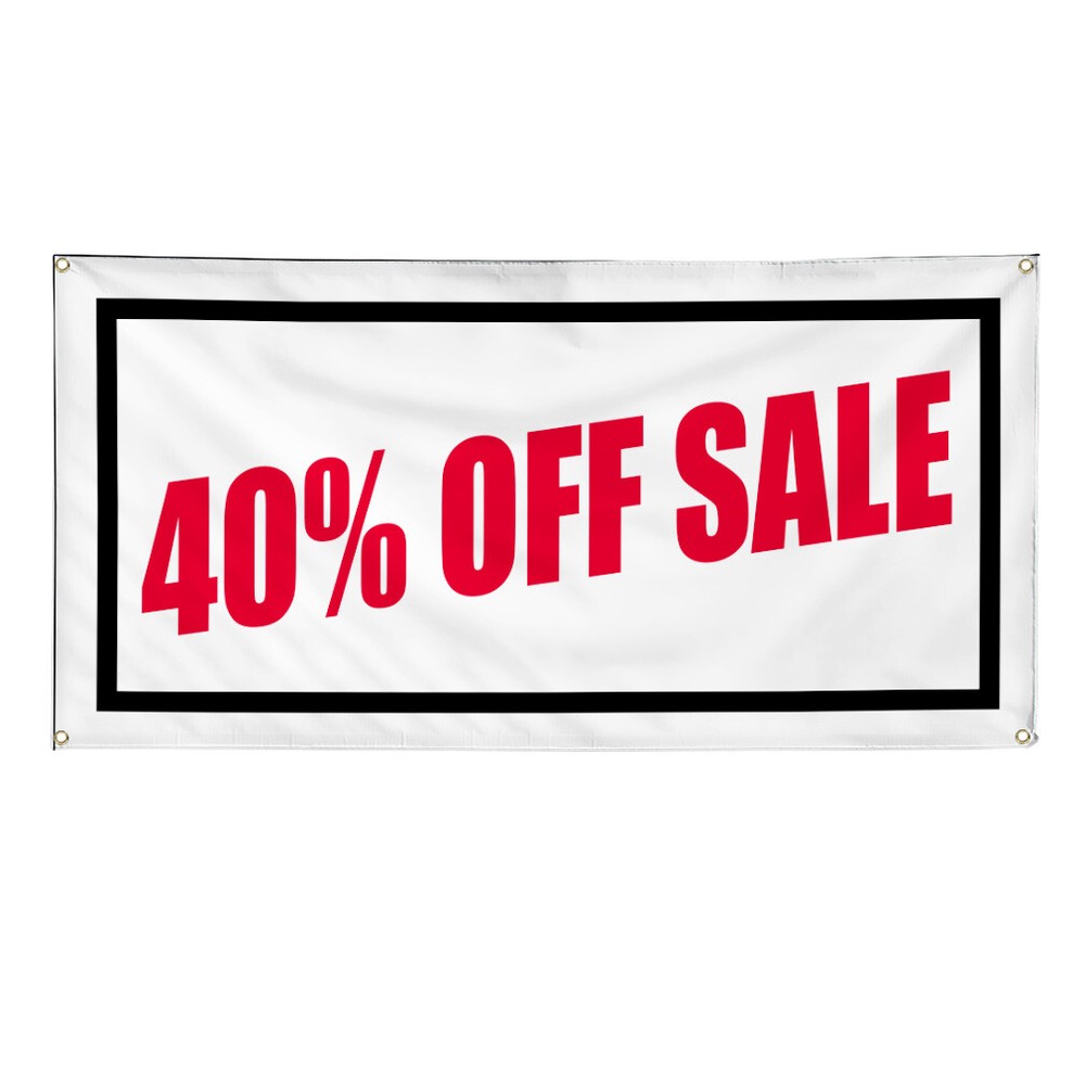 Vinyl Banner Multiple Sizes 40% off Sale Promotion Business Business Outdoor