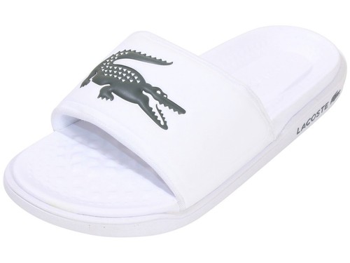 Lacoste Men Croco Dualiste 0922 1 Slide Sandals White 11