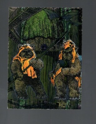 1995 TOPPS STAR WARS GALAXY THREE ETCHED FOIL CHASE CARD #15 EWOKS NM/MINT